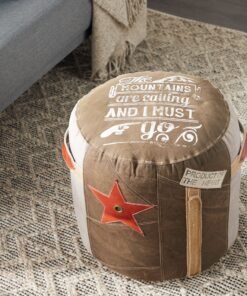 Alternative view of Kitts Rustic Vintage Pouf