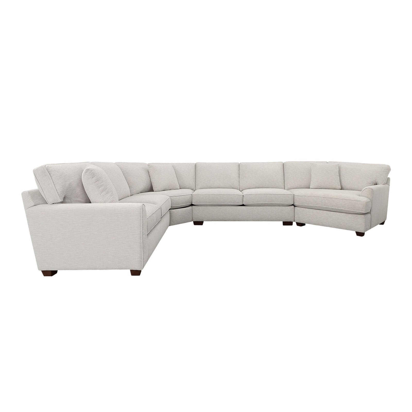 Connections Track 4 Piece Right Cuddler Wedge Sectional