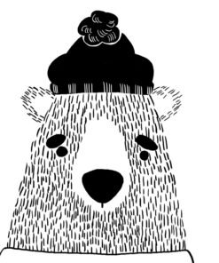 Alternative view of Kids White Bear Wall Art
