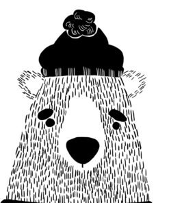 Alternative view of Kids Black Bear Wall Art