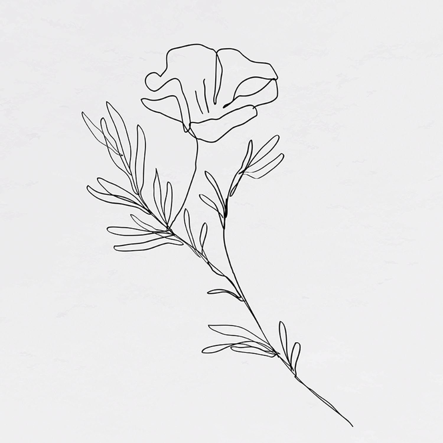 Ink Flowers Wall Art - Image 2