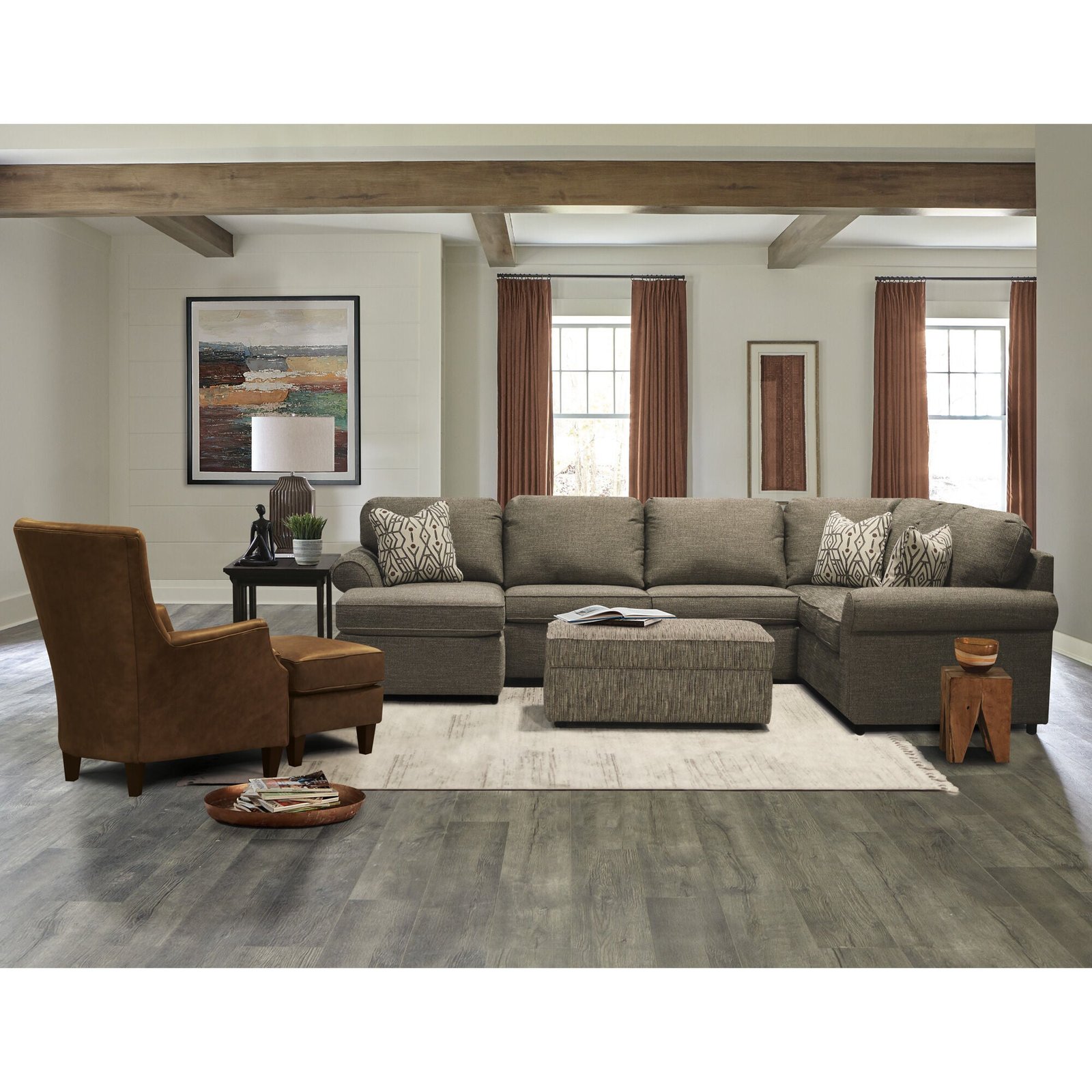 Burke Leather Accent Chair - Image 2
