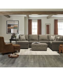 Alternative view of Burke Leather Accent Ottoman
