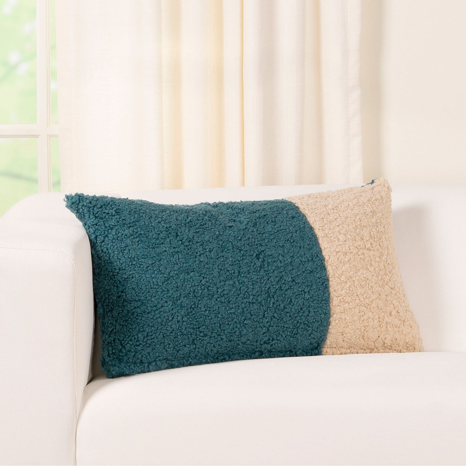 Tiffany 2 Patch Boucle Pillow - Image 2