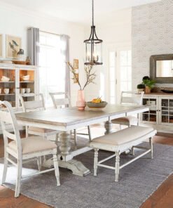Whitney 6 Piece Trestle Dining Set