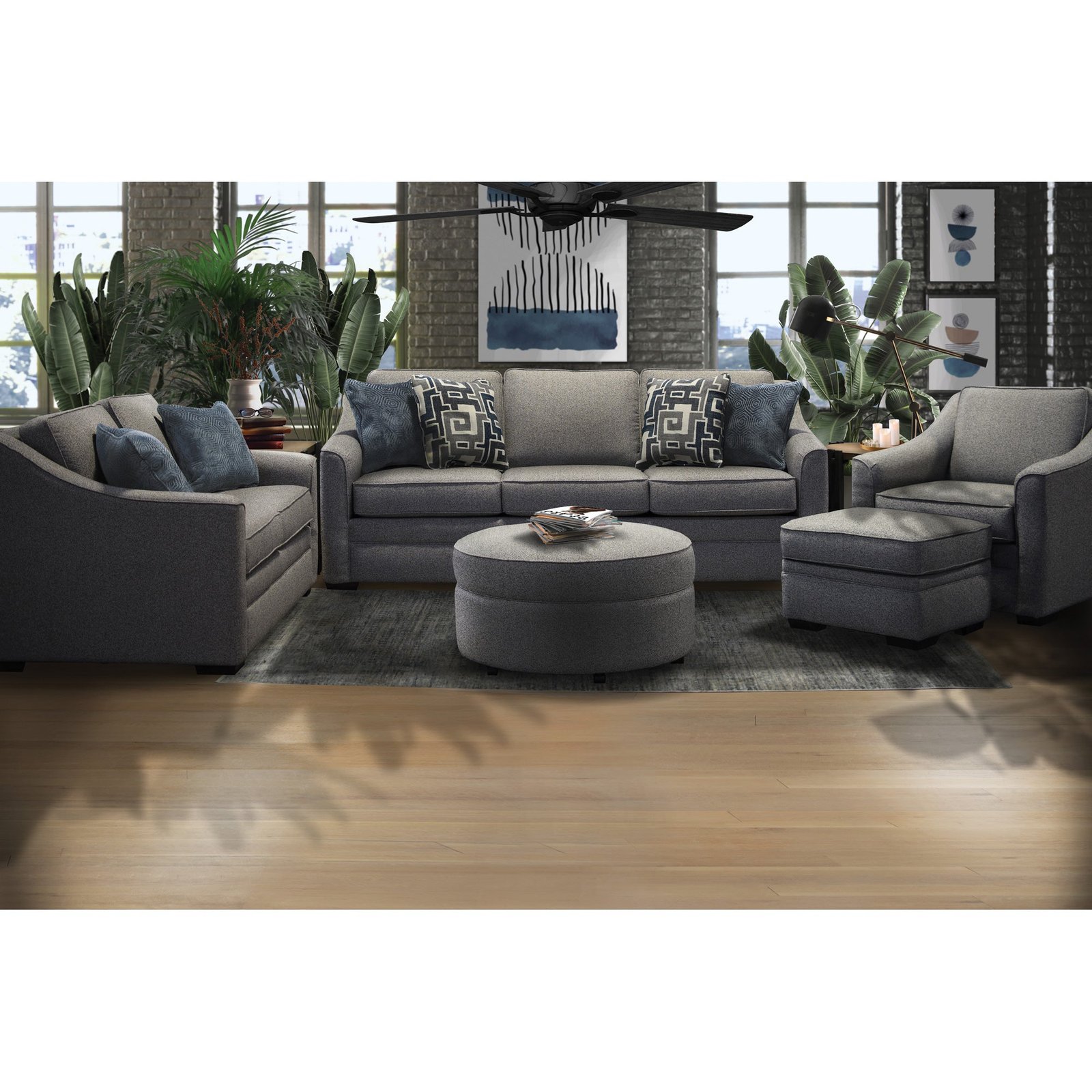 Monroe Round Storage Ottoman - Image 2
