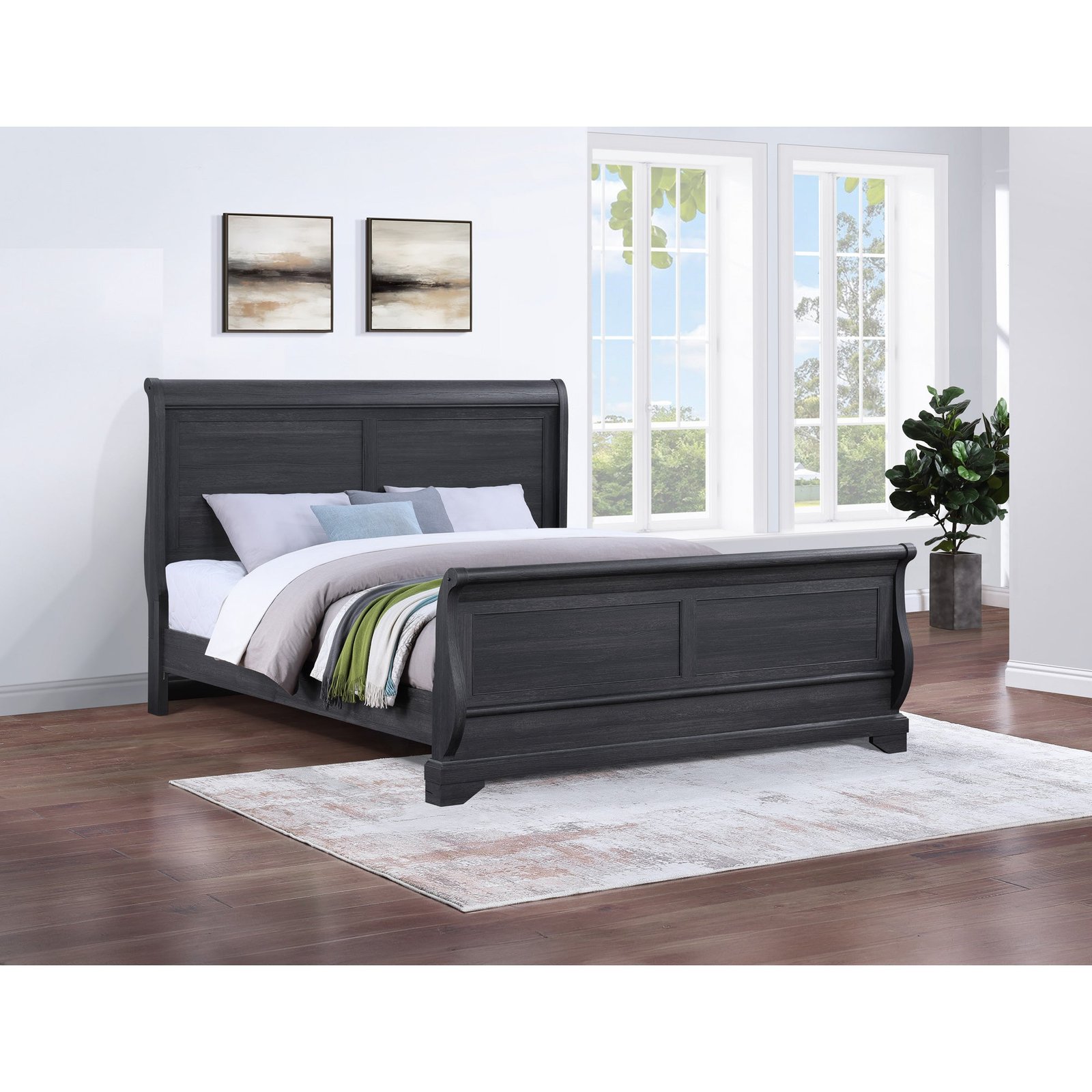 Faye Sleigh Bed - Image 3