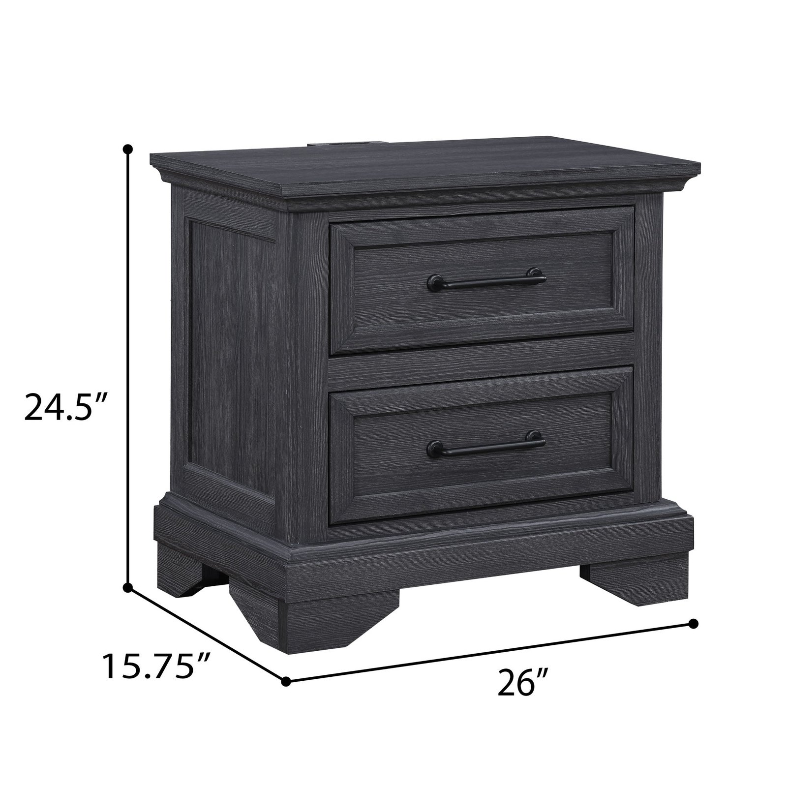 Faye 2 Drawer Nightstand - Image 8