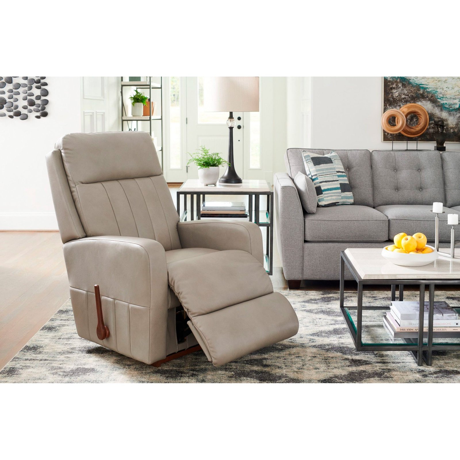 Leather Reclining Rocker Finley Leather Rocker Recliner – Woometron – Furniture Store