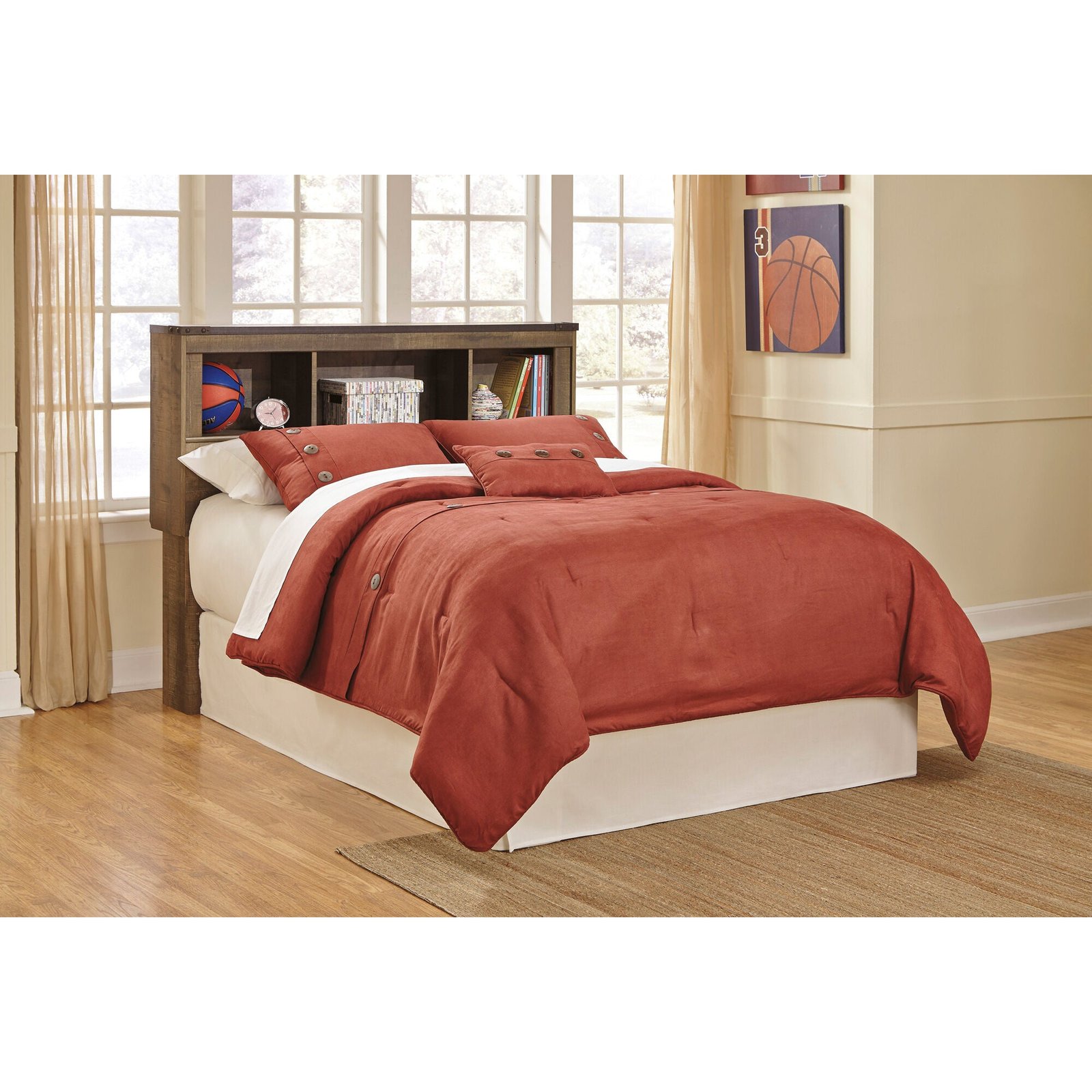 Trinell Bookcase Headboard - Image 5