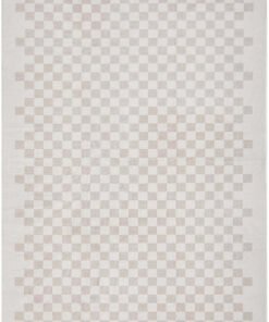 Zander Natural Check Rectangle Rug