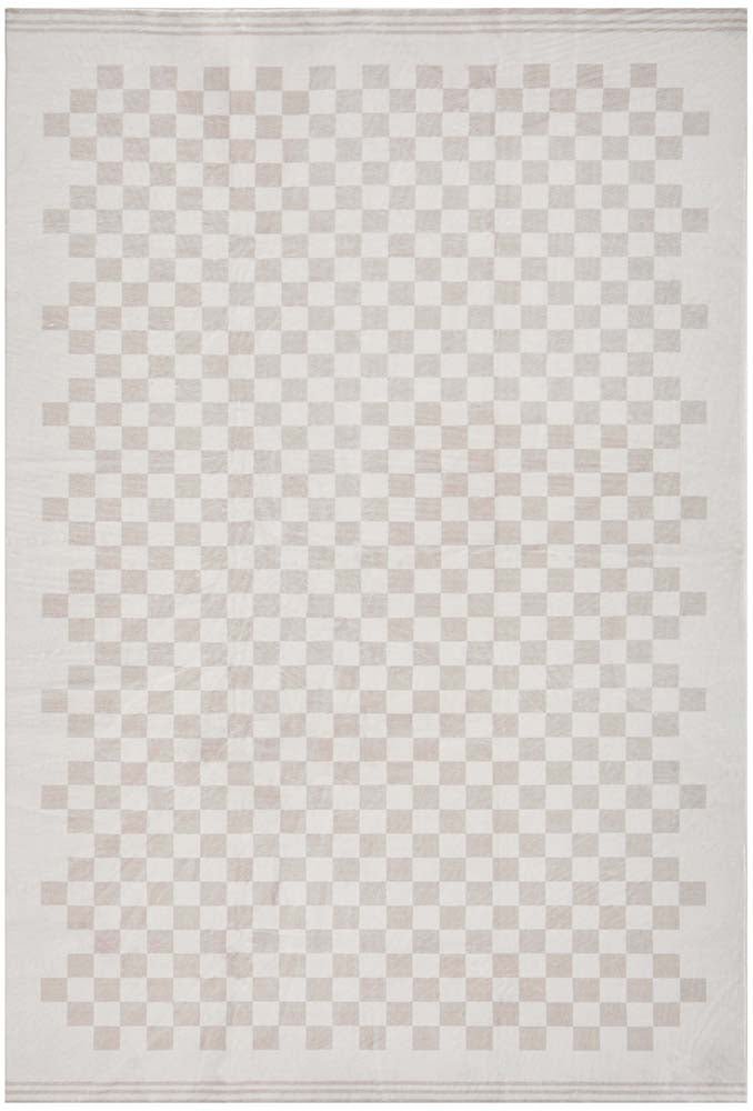 Zander Natural Check Rectangle Rug