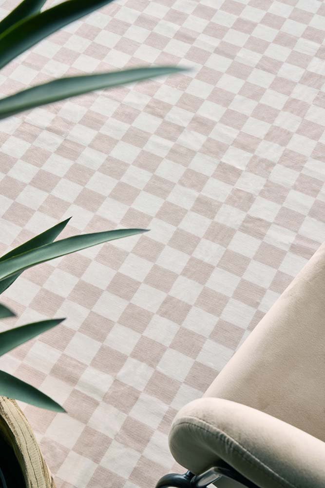 Zander Natural Check Rectangle Rug - Image 3
