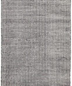 Carlos Felted Wool Rug Black Natural