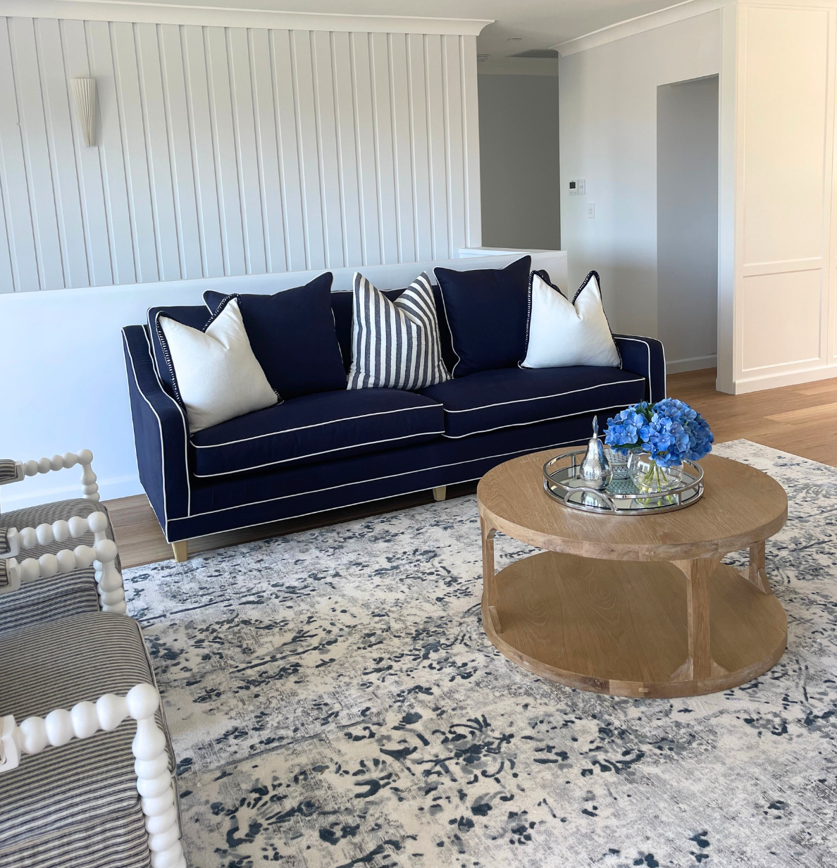 Martha 3 Seater Linen Lounge - Image 12
