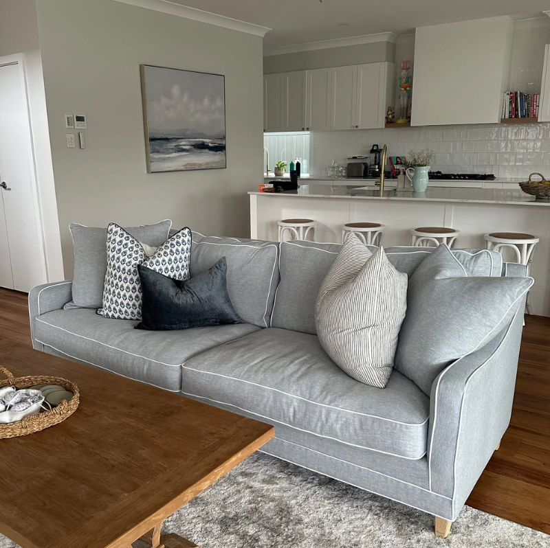 Martha 3 Seater Linen Lounge - Image 22