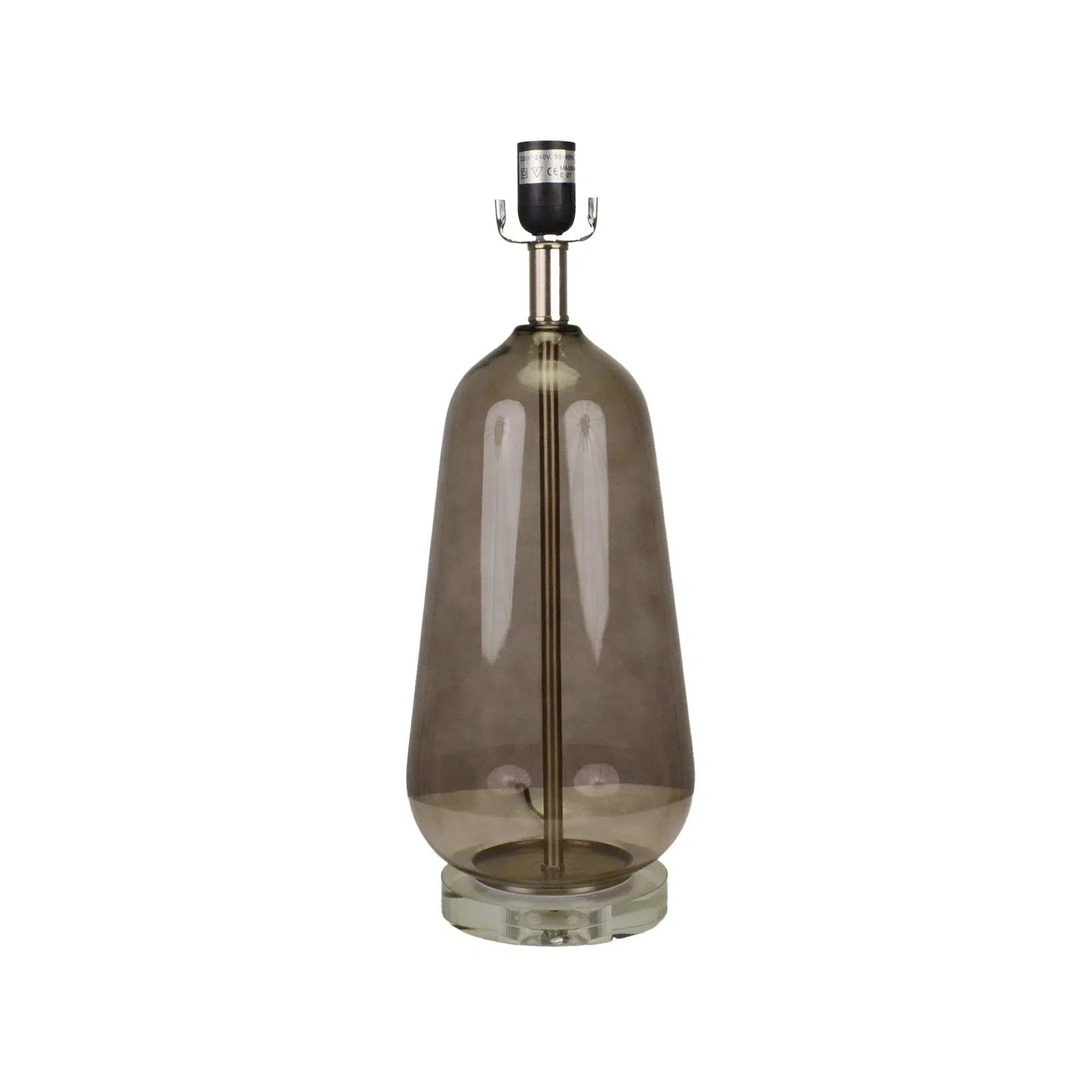 Smoke Lamp with Black Linen Shade - Image 2