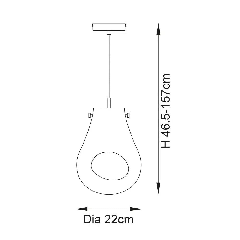 Tropez - Medium Glass Pendant - Image 7