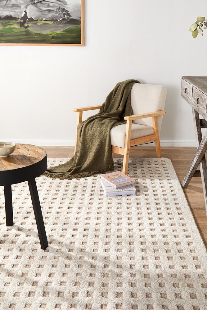 Rowan Textured Natural Rectangle Rug - Image 2