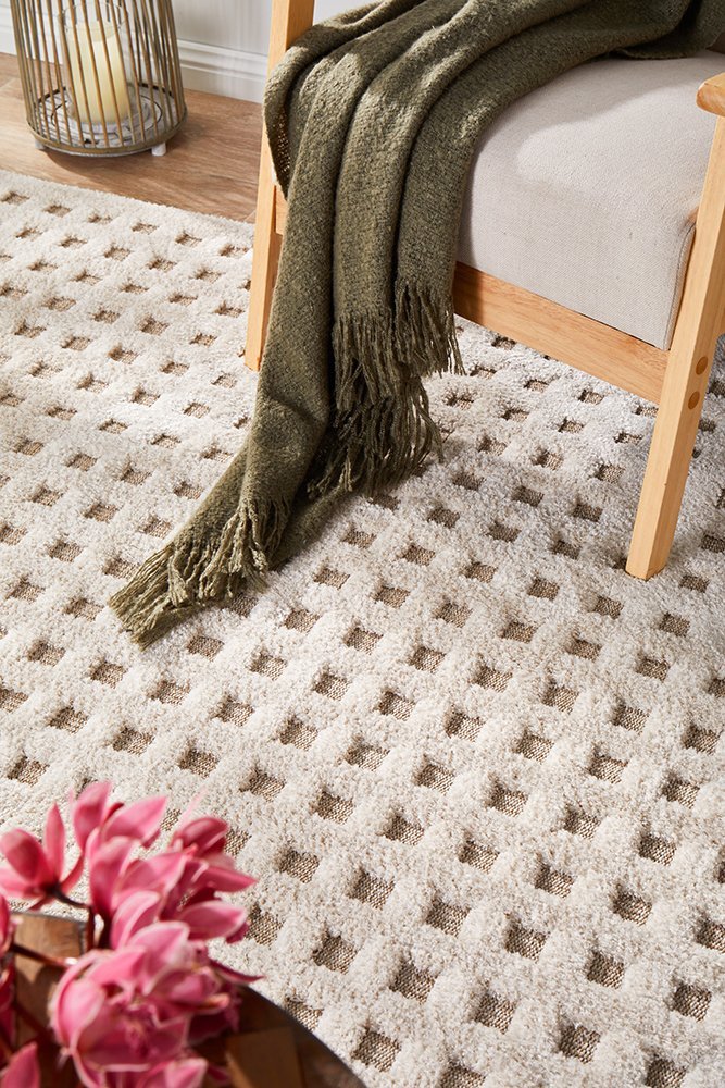 Rowan Textured Natural Rectangle Rug - Image 3