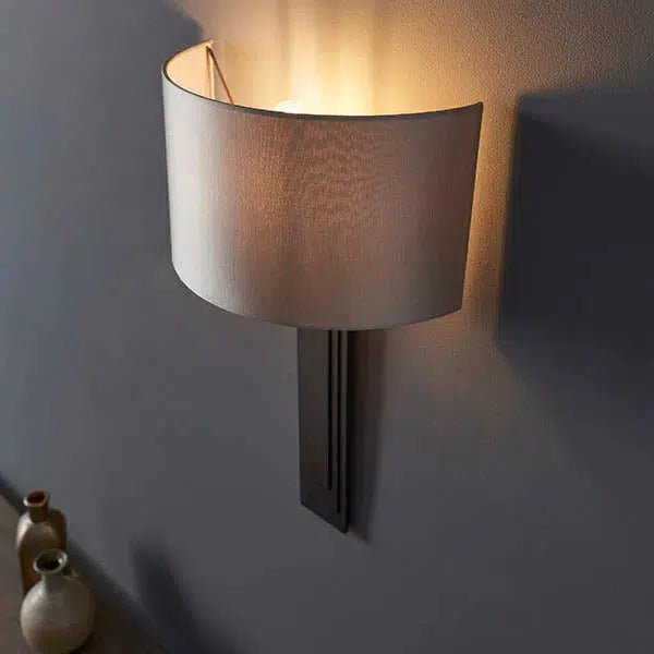 Violeta - Flat Panel Wall Light With Mink Shade - Image 2