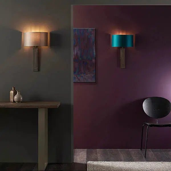 Violeta - Flat Panel Wall Light With Mink Shade - Image 4