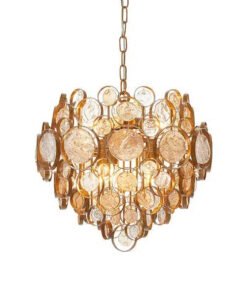Zayden - Chandelier Amber Glass