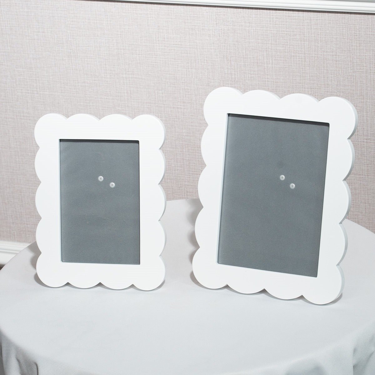 Scallop White Photo Frame- 2 sizes available - Image 6