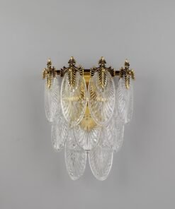 Transparent Brass Glass Wall Sconce