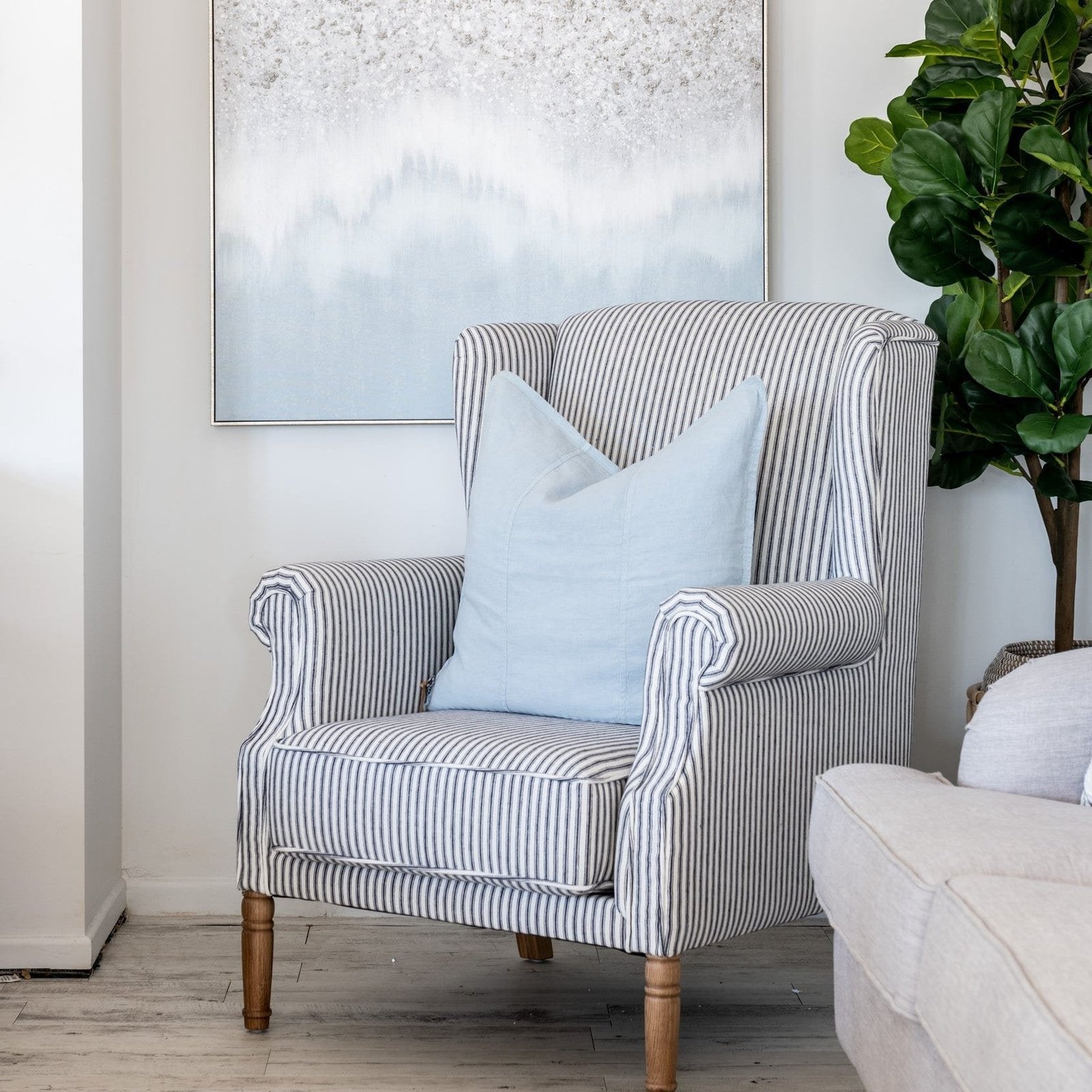 Henrietta Stripe Linen Armchair