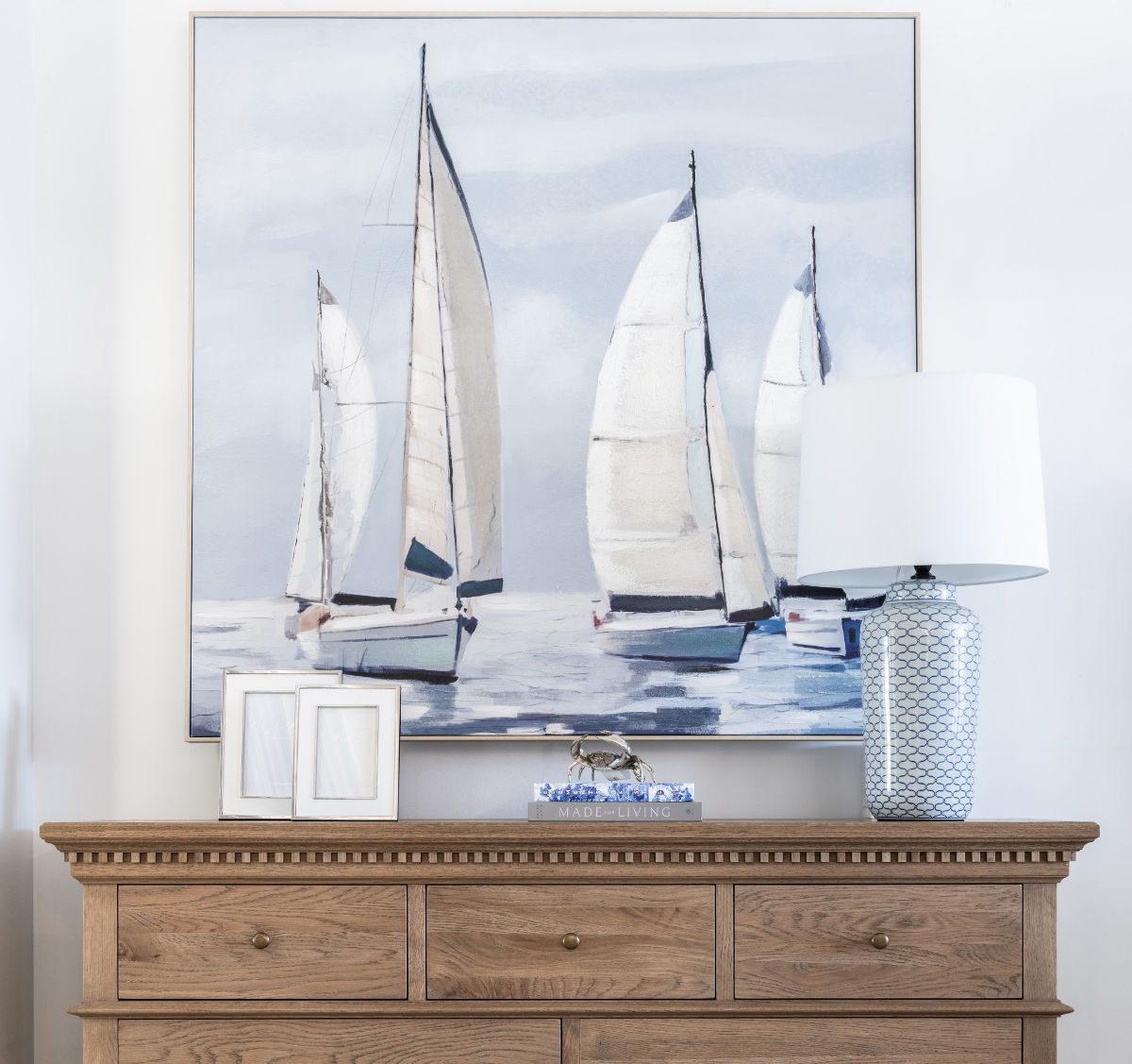Sail Away Canvas In Antique Silver Frame - Image 3
