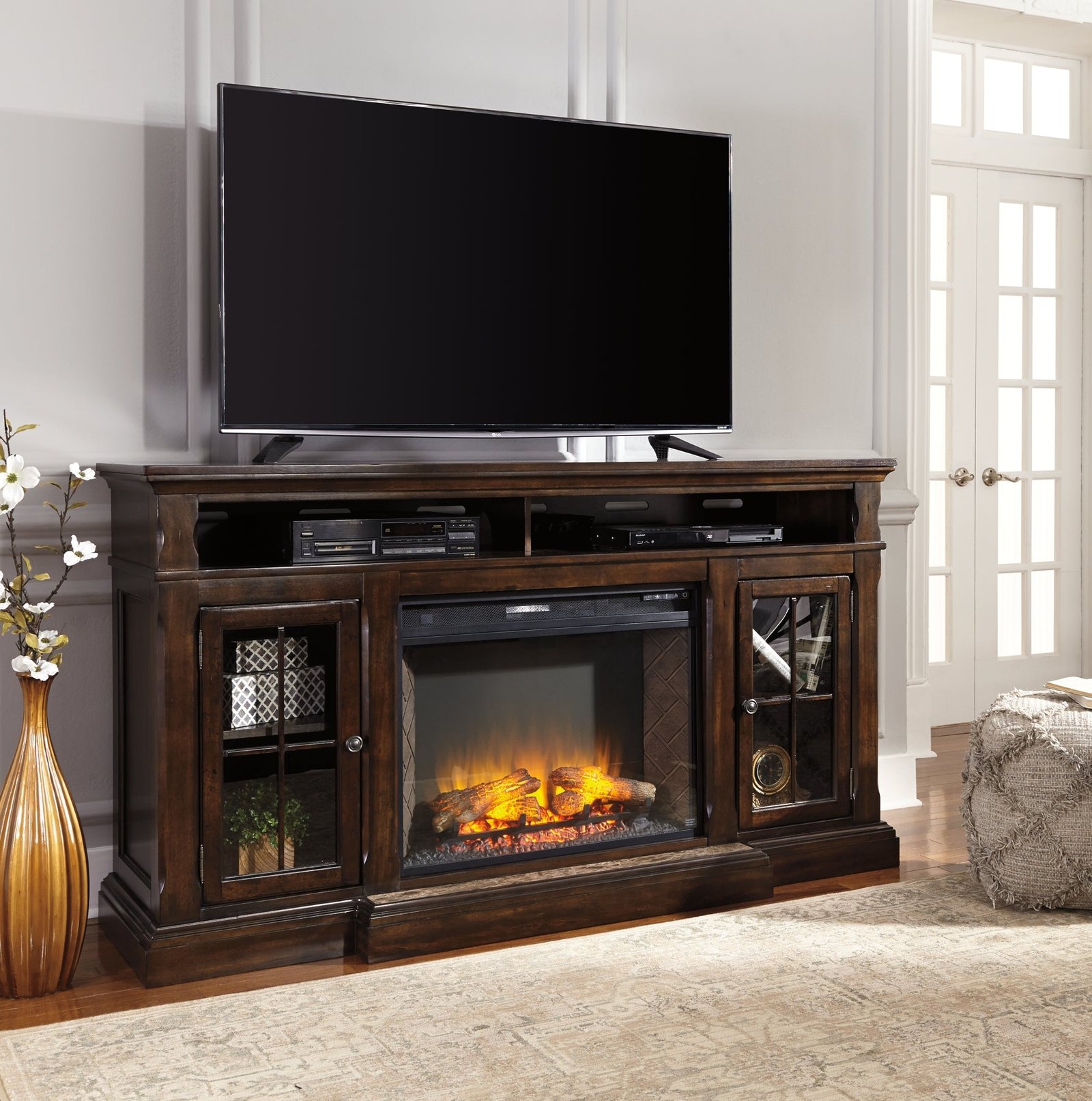 Roddinton XL TV Stand w/Fireplace Option - Image 9