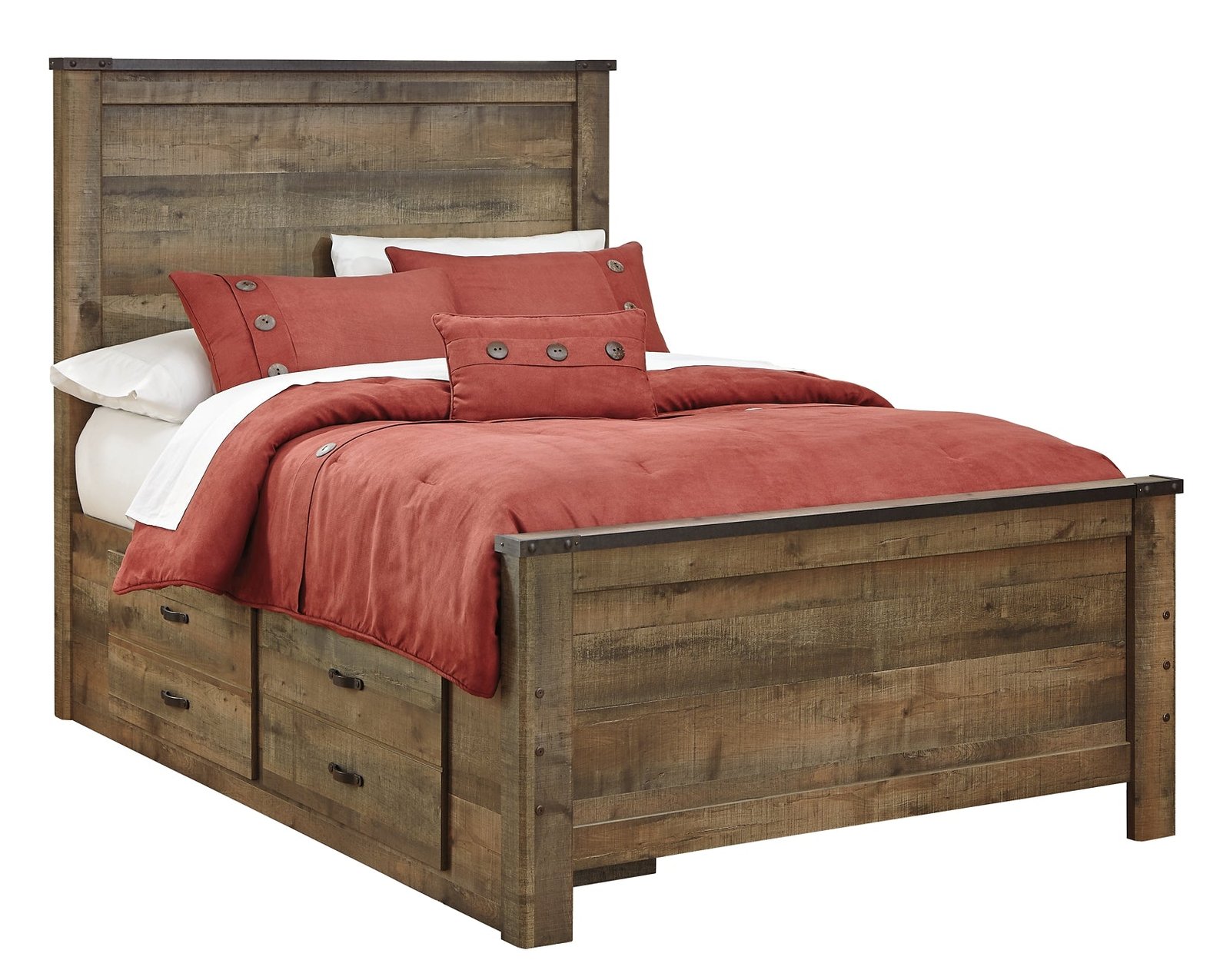 Trinell Panel Bed With 2 Storage Drawers - Image 2