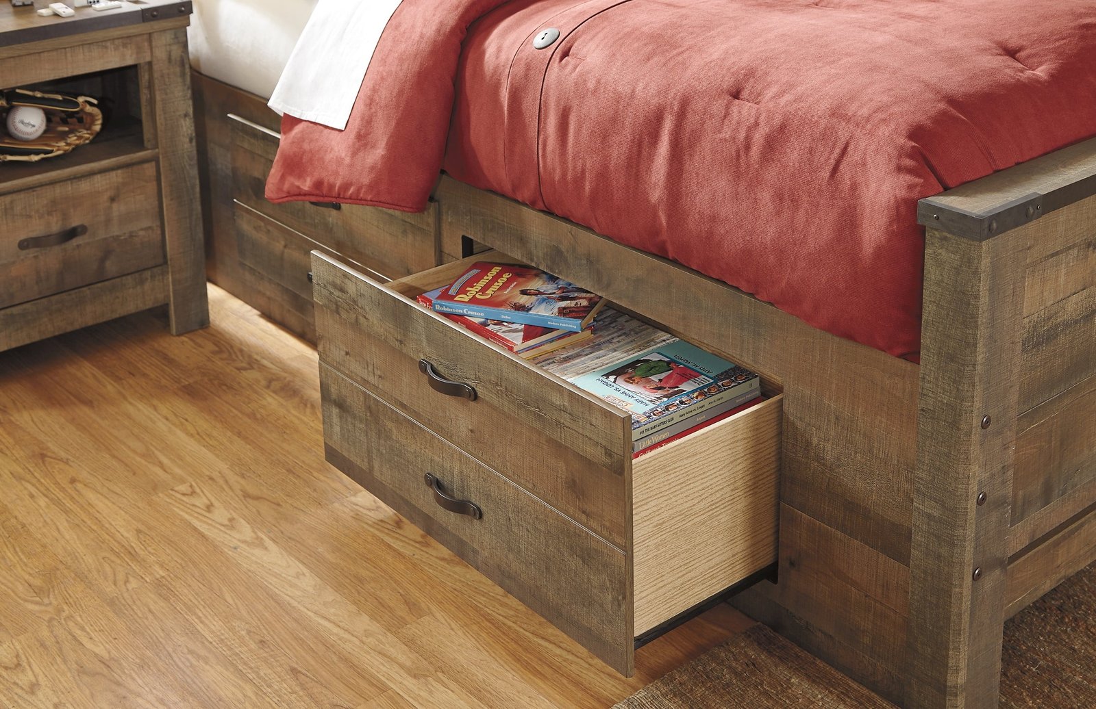 Trinell Panel Bed With 2 Storage Drawers - Image 4