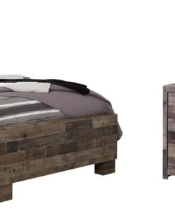 Derekson Full Panel Bed with Mirrored Dresser