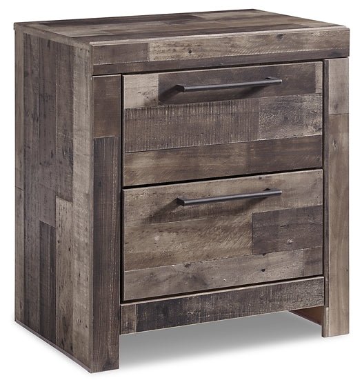 Derekson King Panel Bed with Mirrored Dresser, Chest and Nightstand - Image 6