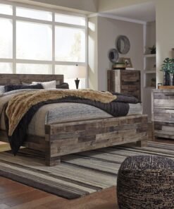 Alternative view of Derekson King Panel Bed with Mirrored Dresser, Chest and Nightstand