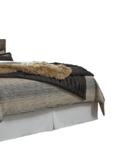 Derekson King Panel Headboard Bed with Mirrored Dresser, Chest and Nightstand