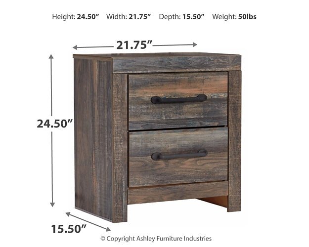 Drystan Full Bookcase Bed with 2 Storage Drawers with Mirrored Dresser, Chest and Nightstand - Image 7