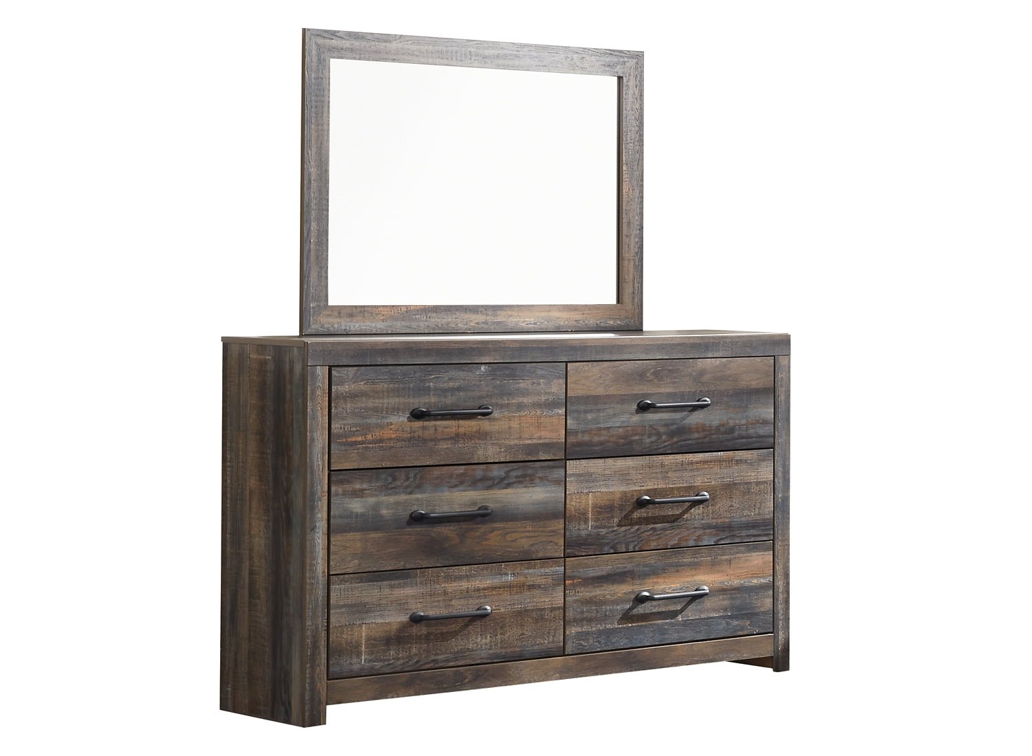 Drystan Full Bookcase Bed with 2 Storage Drawers with Mirrored Dresser, Chest and Nightstand - Image 4