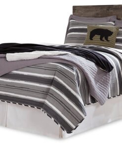 Alternative view of Derekson Full Panel Headboard Bed with Mirrored Dresser
