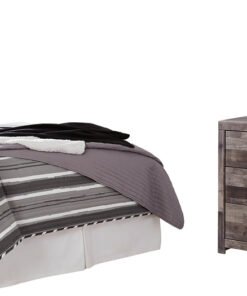 Derekson Full Panel Headboard Bed with Mirrored Dresser