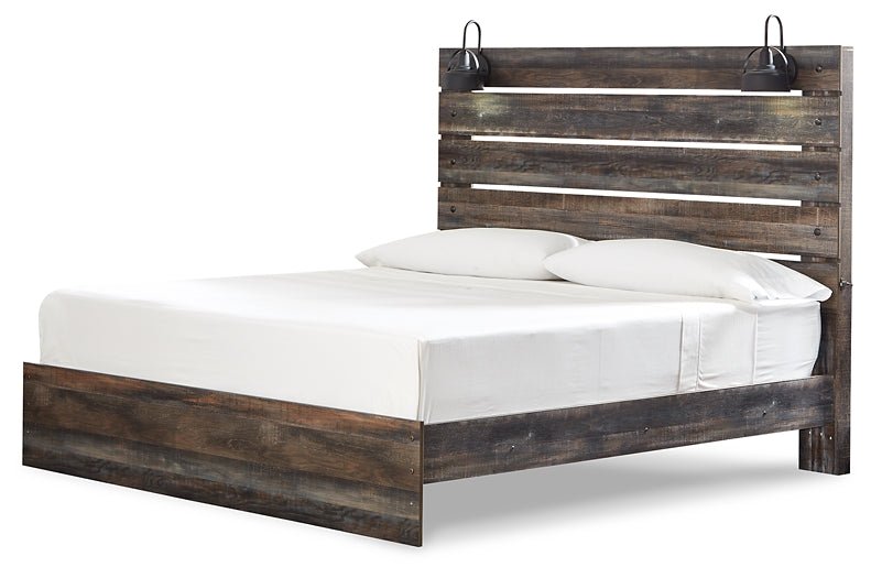 Drystan King Panel Bed with Mirrored Dresser, Chest and Nightstand - Image 6