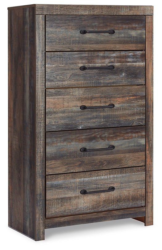 Drystan King Panel Bed with Mirrored Dresser, Chest and Nightstand - Image 8