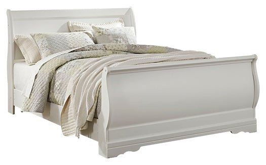 Anarasia Queen Sleigh Bed with Mirrored Dresser, Chest and Nightstand - Image 3