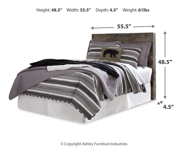 Derekson Full Panel Headboard Bed with Mirrored Dresser - Image 7