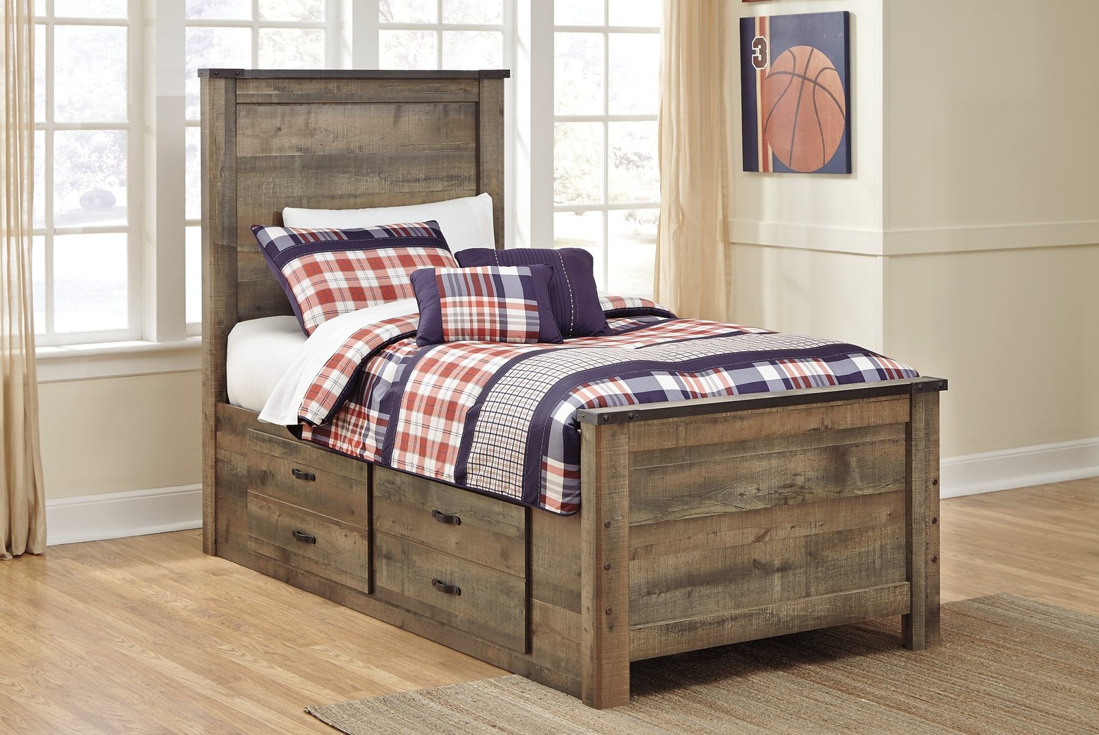 Trinell Panel Bed With 2 Storage Drawers - Image 6