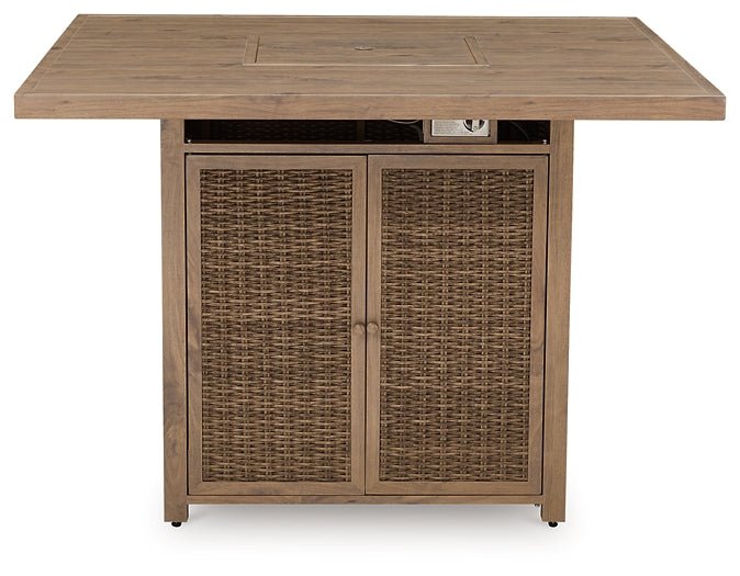 Walton Bridge Square Bar Table w/Fire Pit - Image 4