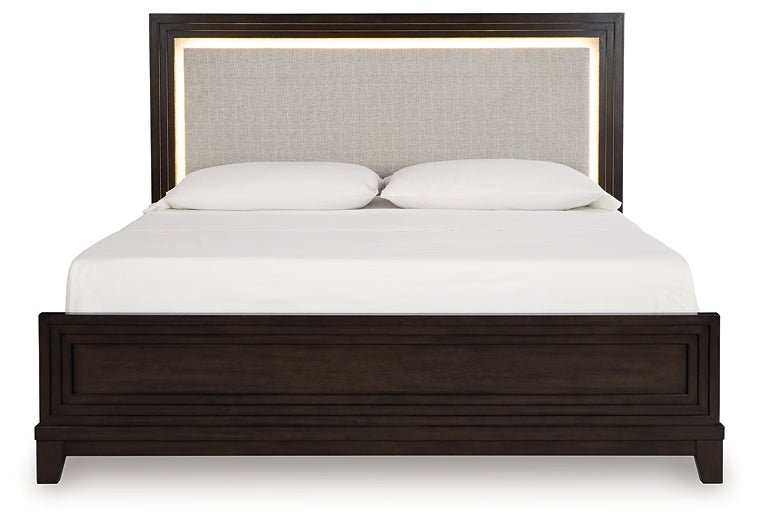 Neymorton California King Upholstered Panel Bed - Image 6