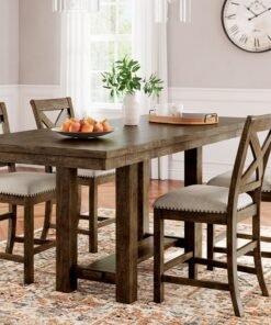 Alternative view of Moriville Counter Height Dining Table and 4 Barstools